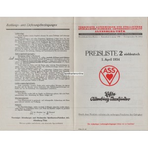 Preisliste VASS 1934 süddeutsch (WK 100851)