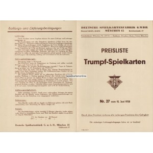 Preisliste Trumpf 1938 Nr. 27 vom 15. Juni (WK 100848)