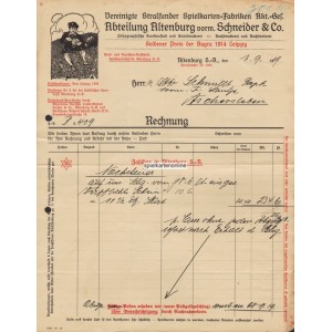 Rechnung VSS Abteilung Altenburg vorm. Schneider & Co 1919 (WK 100844)