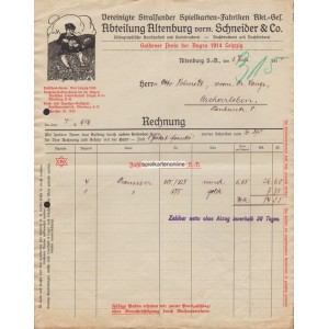 Rechnung VSS Abteilung Altenburg vorm. Schneider & Co 1915 (WK 100843)