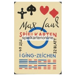 Max Sauk Spielkarten mit I Ging Zeichen (WK 15666)
