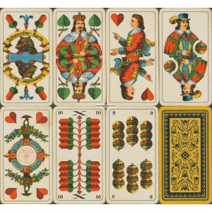 Sächsisches Doppelbild VASS 1940 Doppelkopf Spielkarte Nr. 301 D (WK 16138)
