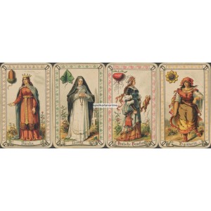 Neue Deutsche Spielkarte Reformkarte mit Damen (WK 16592)