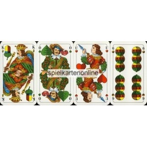 Bayerisches Doppelbild Bielefelder Spielkarten 1960 Rehau Heizung (WK 11634)