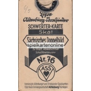 Sächsisches Doppelbild VASS 1933 Skat No. 76 (WK 13626)