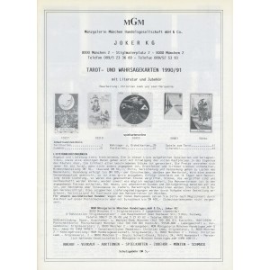 Katalog MGM Tarot und Wahrsagekarten 1990/91 (WK 100338)