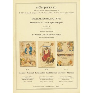 Katalog MGM Spielkartenangebot XVIII 1992 (WK 100520)