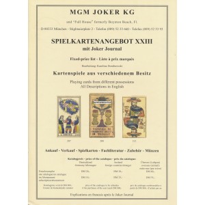 Katalog MGM Spielkartenangebot XXIII 1997 (WK 100756)