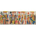 Englische Holzschnittkarte / English woodcut card 1705 (WK 15809)