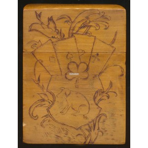 Spielkartenbox Holz / Wooden Box (WK 102049)