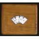 Spielkartenbox Holz 4 emaillierte Karten (WK 102046)
