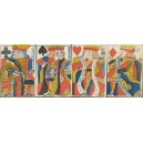 Englische Holzschnittkarte / English woodcut card 1705 (WK 17871)